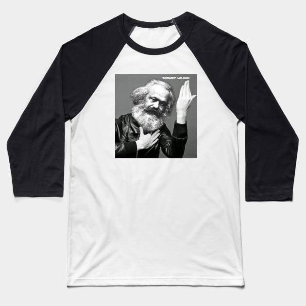 Comrades by Karl Marx Baseball T-Shirt by PlayerAss